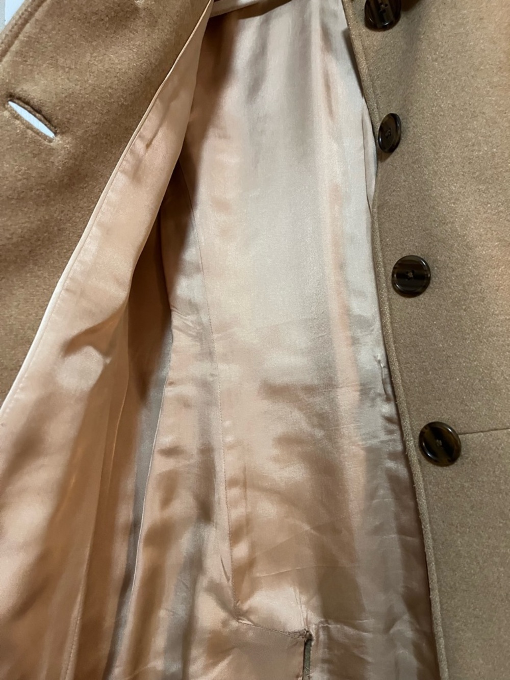 Banana Republic Camel/Tan Wool Pea Coat - Picture 4 of 6